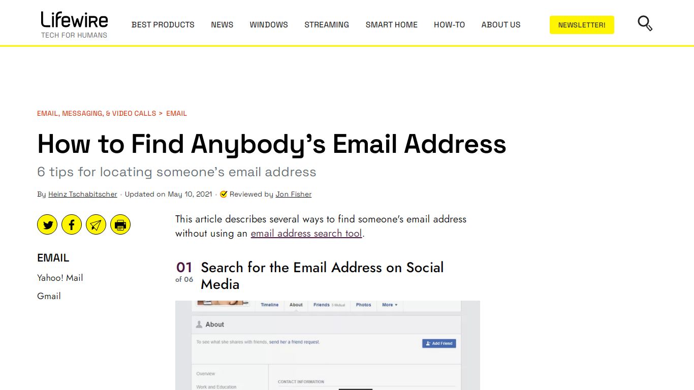 How to Find Anybody's Email Address - Lifewire